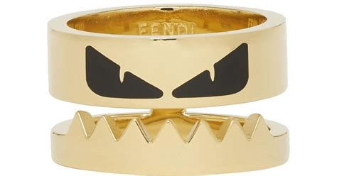 fendi ring black|Fendi rings for men.